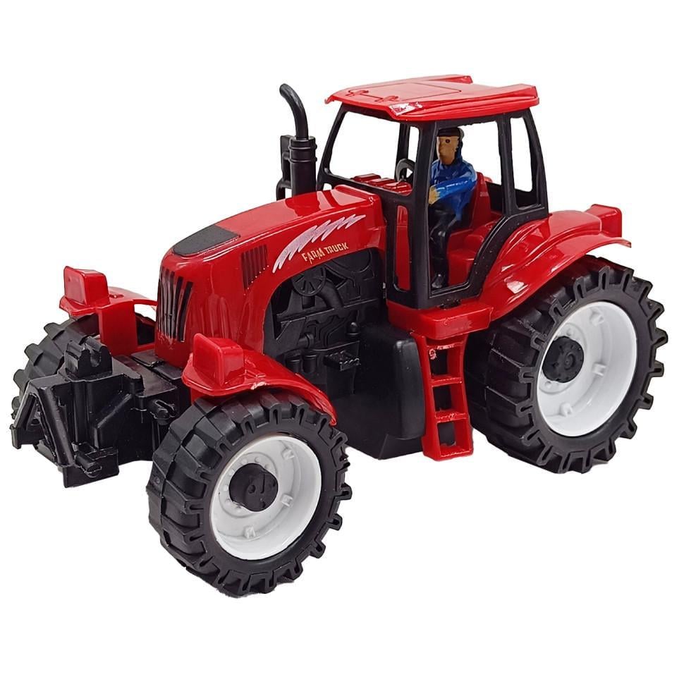 Інерційний дитячий трактор юній фермер 7941 світло звук Червоний (RLT48699)