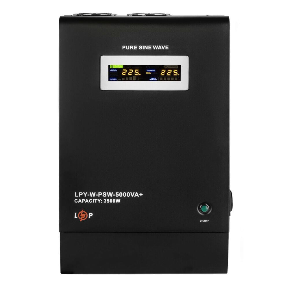 Источник бесперебойного питания с правильной синусоидой 48 V LPY-W-PSW-5000VA №4148 3500 Вт 10A/20A