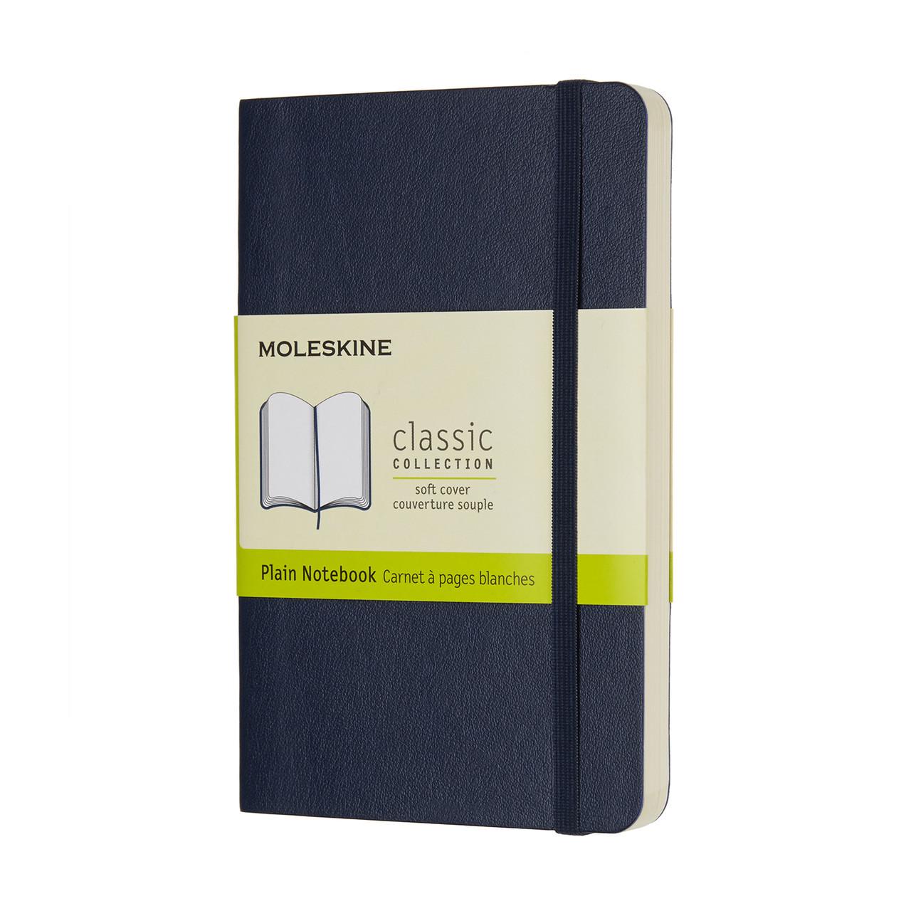 Блокнот Moleskine Classic карманный 192 страницы нелинованный мягкий 9х14 см Сапфир