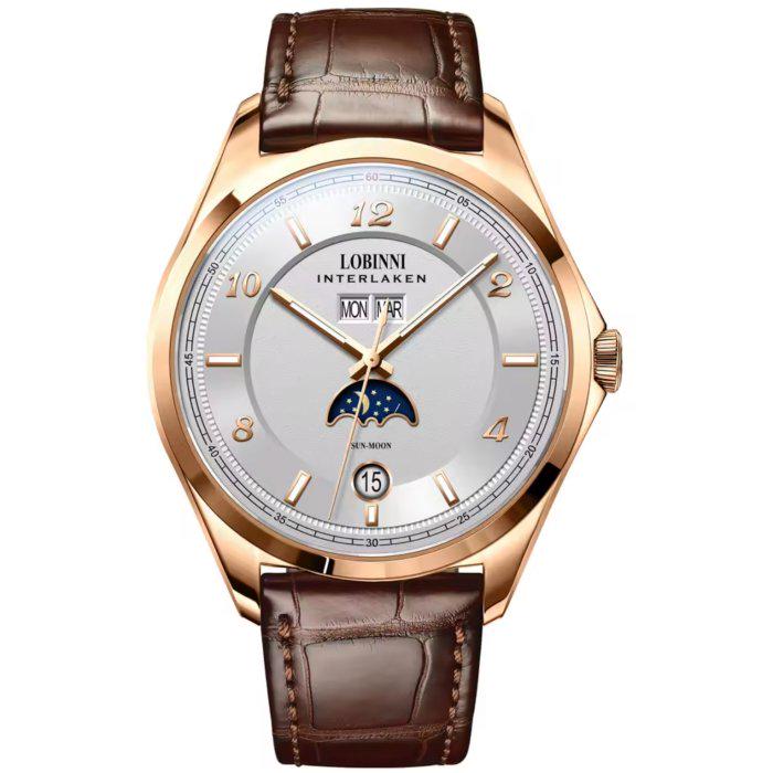 Часы мужские Lobinni Premium со стальным корпусом 39х12 мм Золото (150-96-4409)