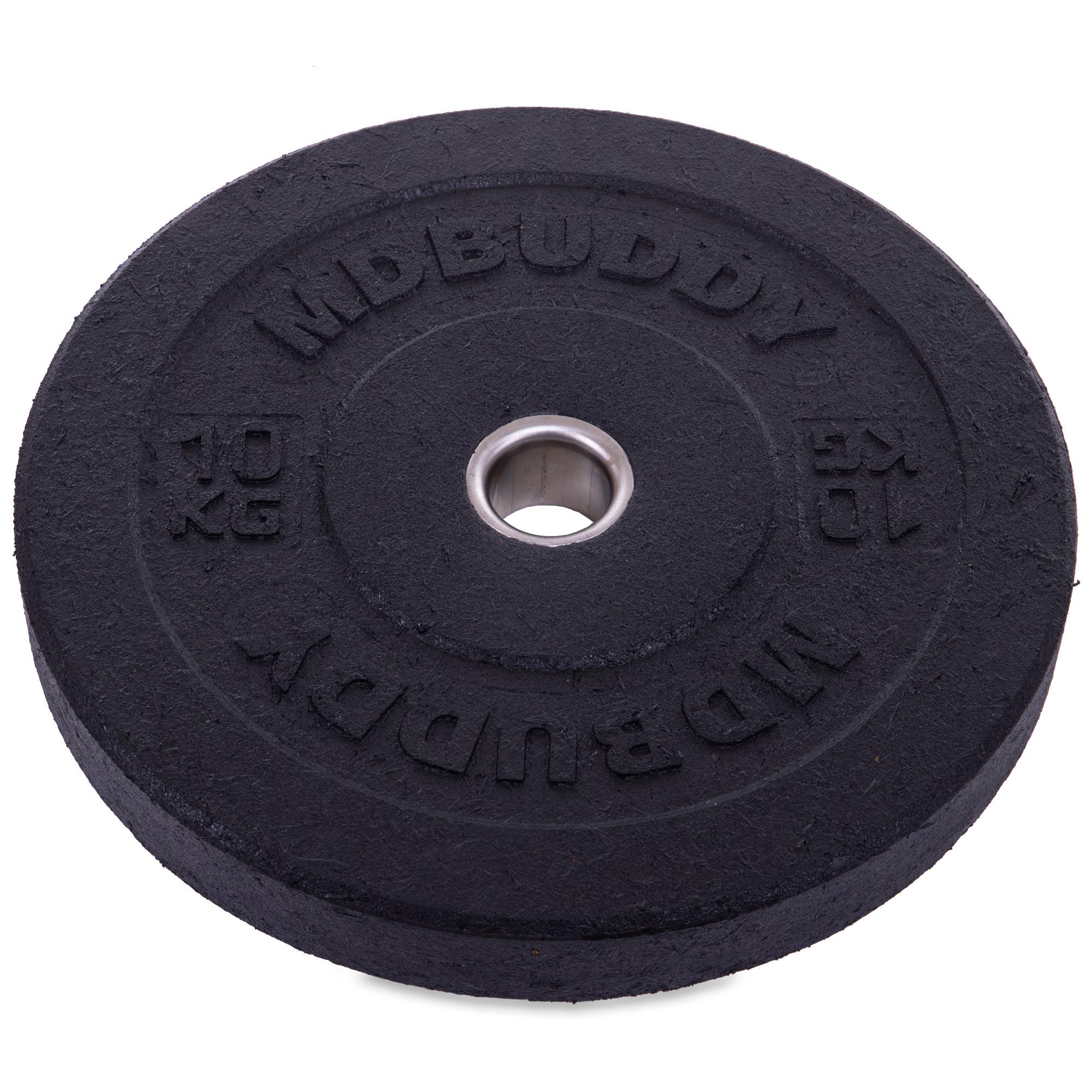 Диск бамперний для кросфіту Zelart Bumper Plates TA-2676-10 51 мм 10 кг Чорний (DR003044)