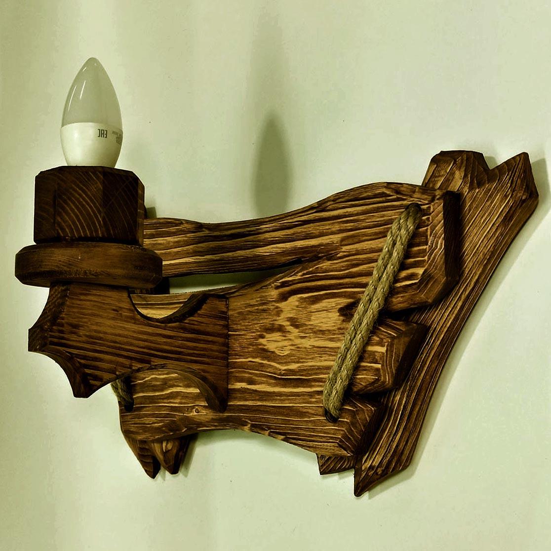 Світильник настінний з дерева Окров Мускат (БРА-000707)