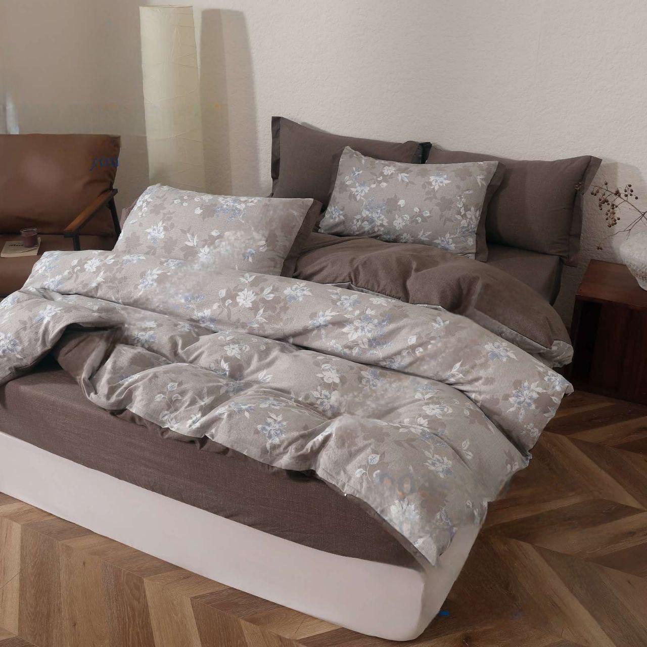 Комплект постельного белья 03 Вареный хлопок с простыней на резинке двуспальный 160х200х25 см (1587) Комплект постельного белья 03 Вареный хлопок с простыней на резинке двуспальный 160х200х25 см (1587)