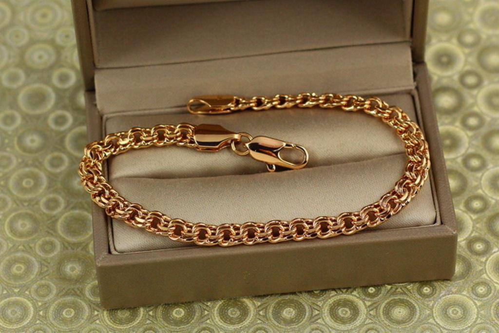 Браслет Xuping Jewelry бисмарк 20 см 5 мм Золотистый (28094462)
