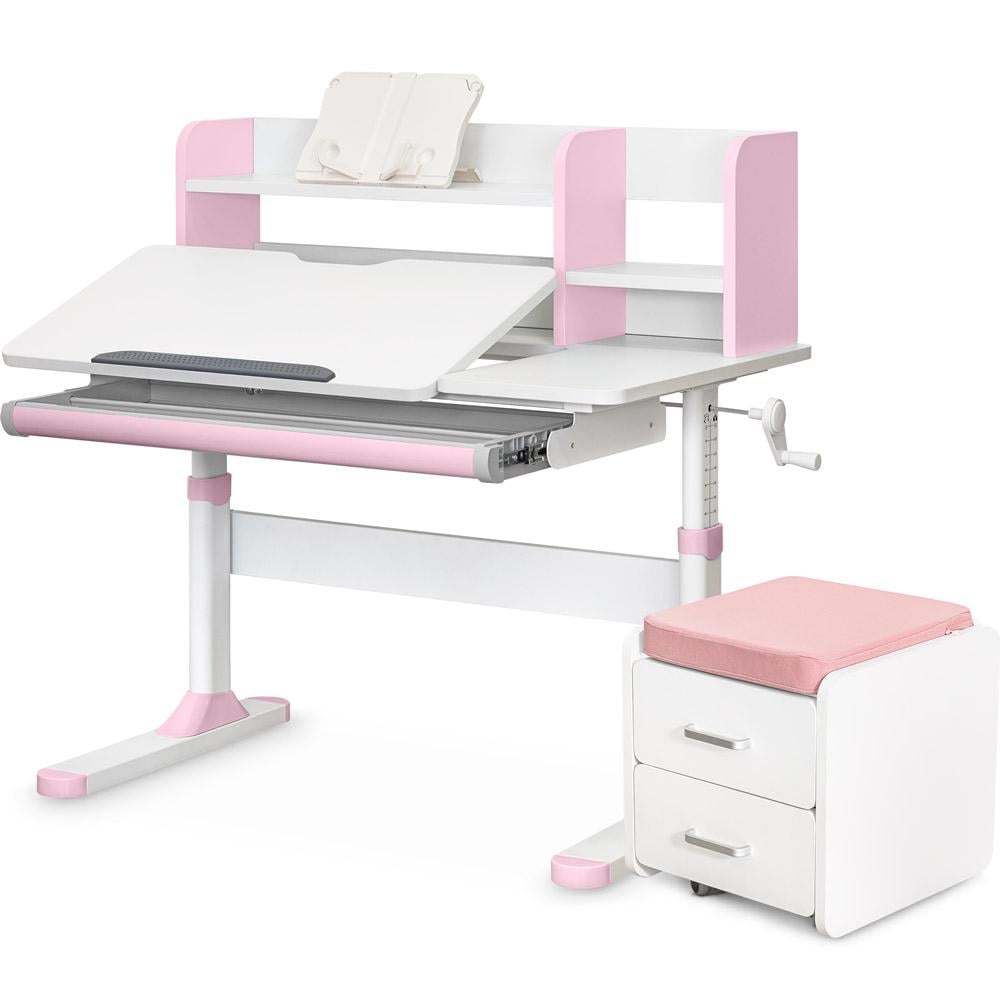 Парта детская школьная Evo-kids TH-330 BD C-3 с тумбой Розовый (TH-330/BD C3_PINK) - фото 1 Парта детская школьная Evo-kids TH-330 BD C-3 с тумбой Розовый (TH-330/BD C3_PINK) - фото 1
