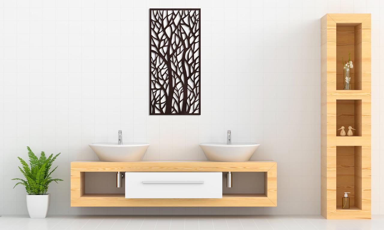 Декоративное панно на стену Upwood Decor Branches 70х33,7 см Black (1582473270)