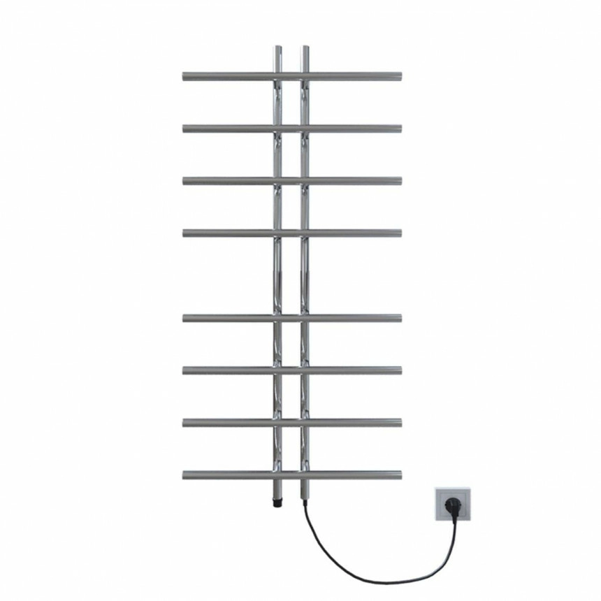 Полотенцесушитель электрический Deffi Gray 60x1000 правое подключение Серебряный