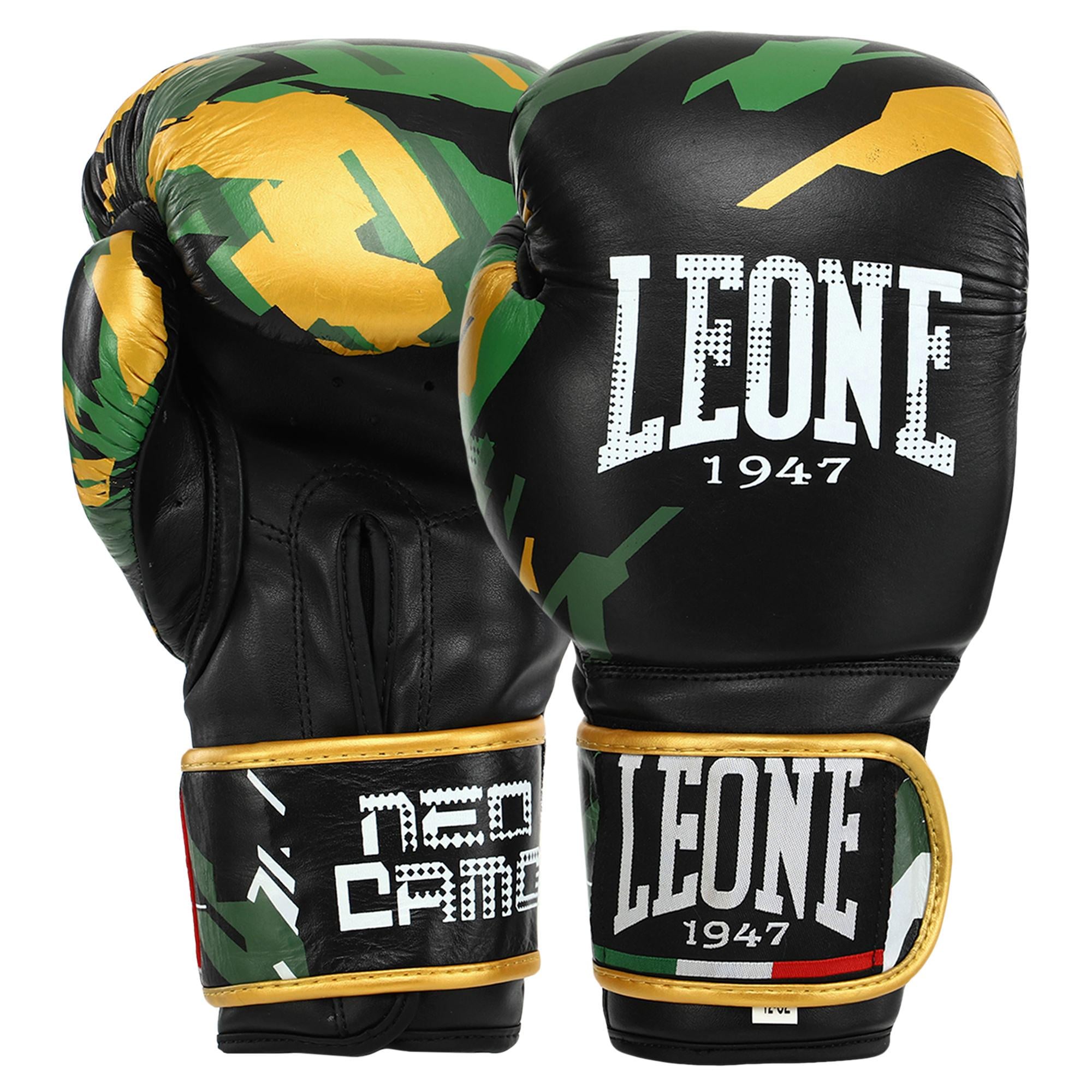 Боксерские перчатки Leone BO-3889 12 унций Зеленый камуфляж (AM0009072)