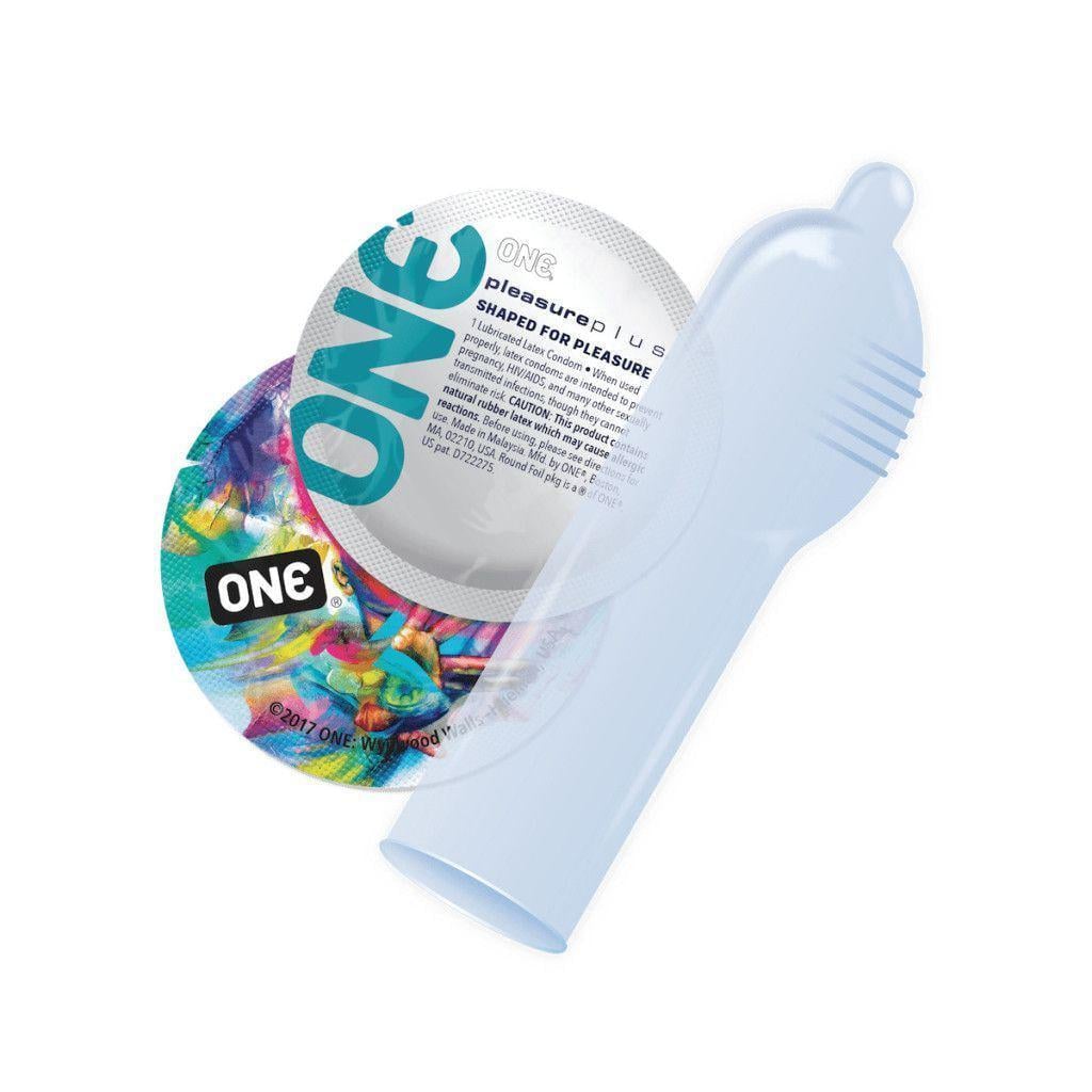Презервативы ONE Pleasure Plus латексные ребристые 1 шт. Прозрачный