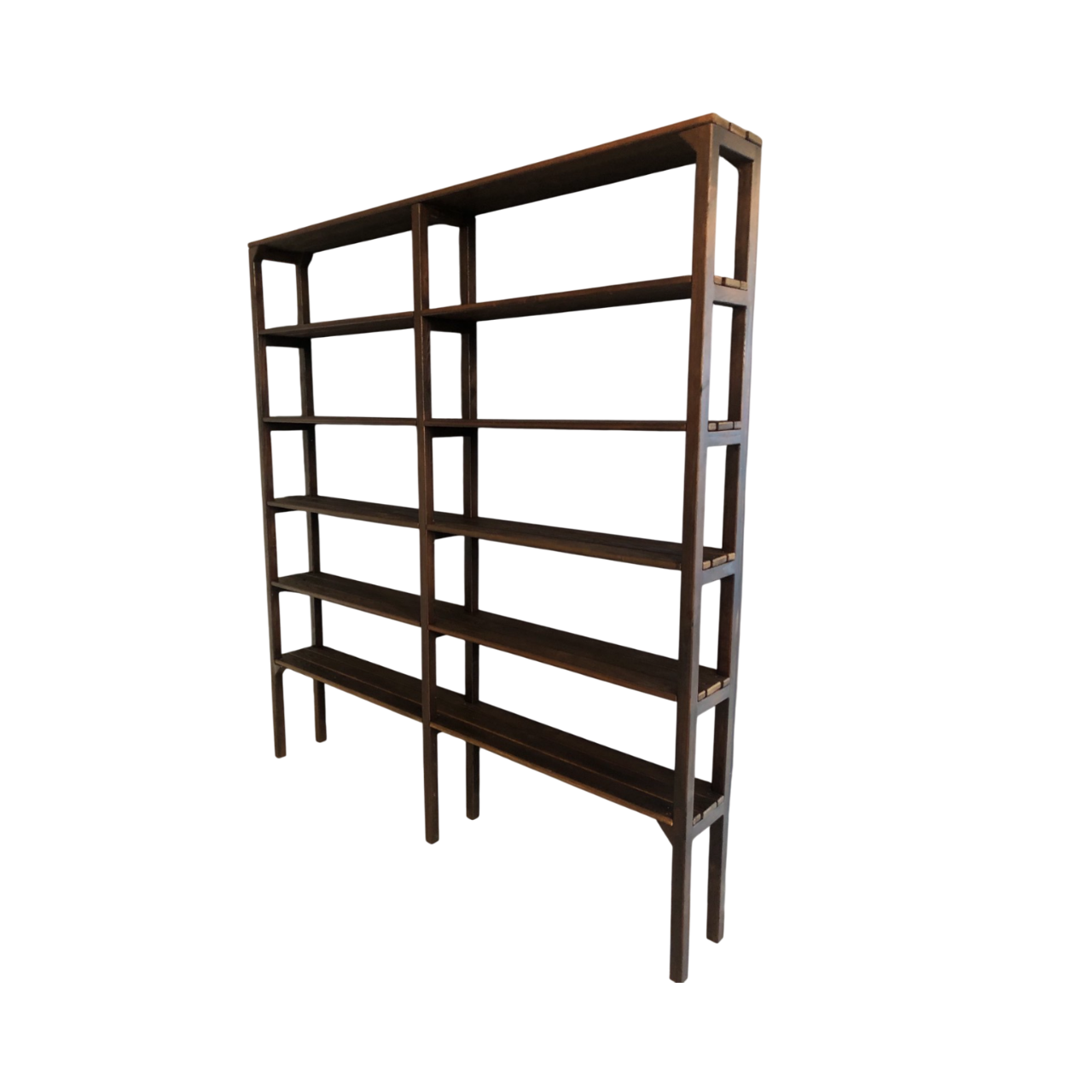 Стелаж дерев'яний високий на 6 поличок Коричневий (СД057)