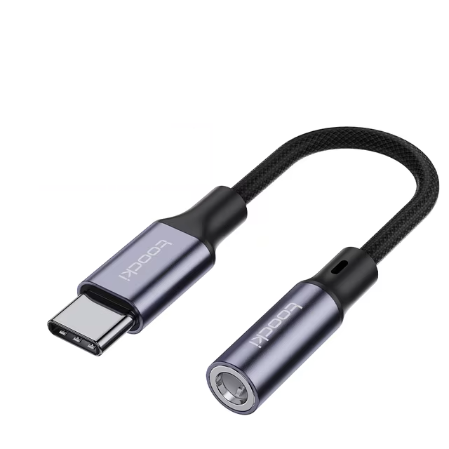 Перехідник Toocki USB Type C- 3.5 мм Сірий (TYPXJ-Y60G)