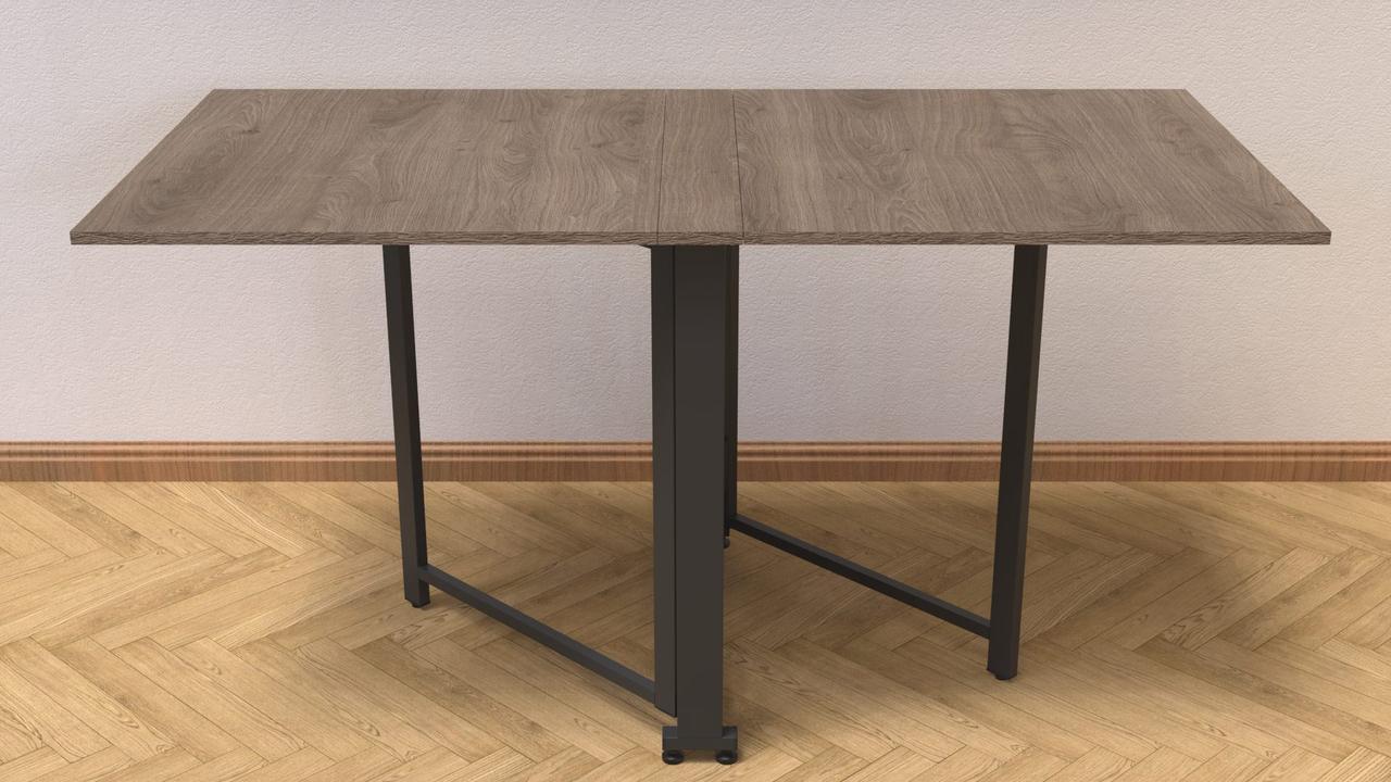 Стол-книга трансформер Ferrum-decor Орион 2 металл/ДСП 16 мм 750x1520x730 мм Черный/Дуб Сонома Трюфель (FRD-104587)