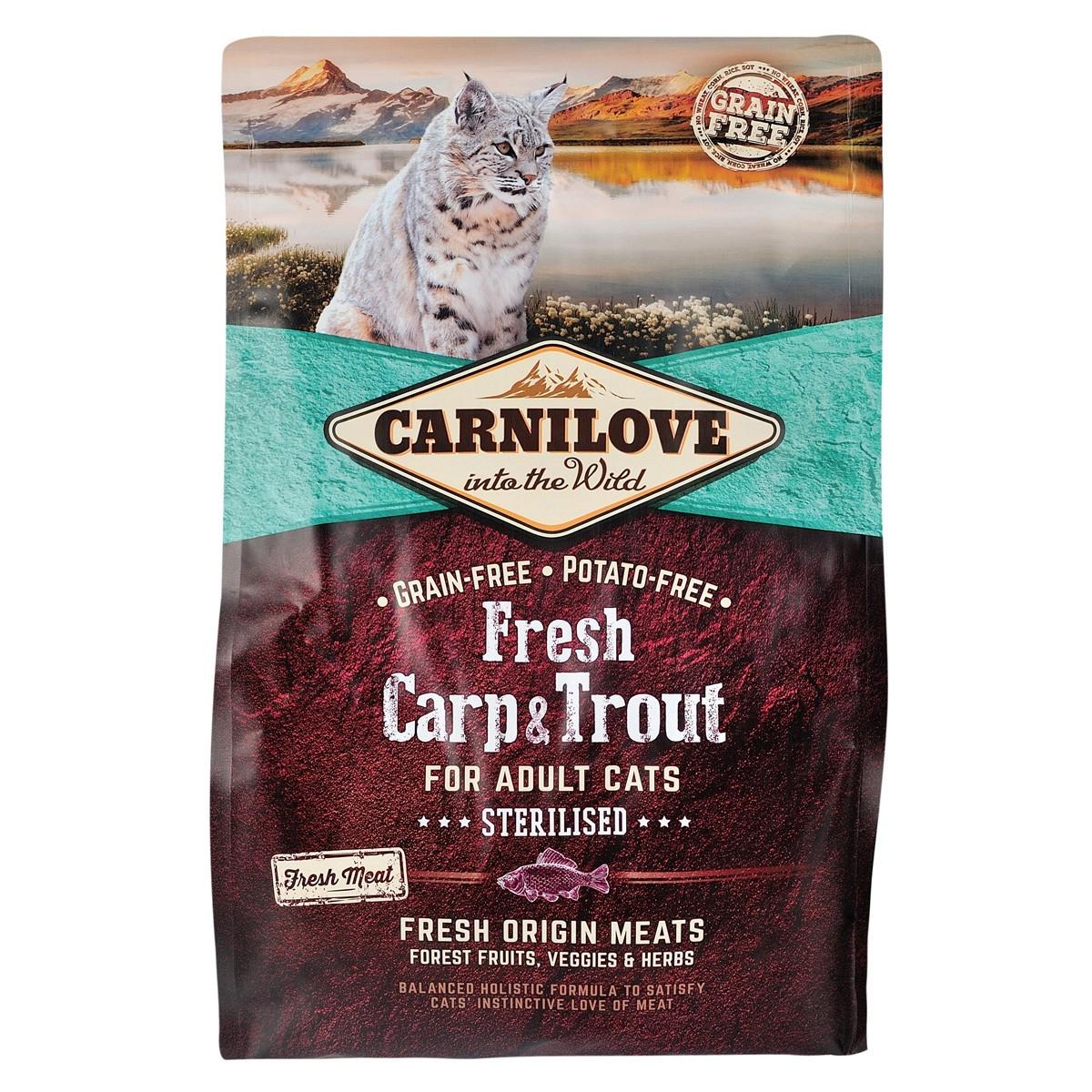 Корм сухий Carnilove Fresh Carp & Trout для стерилізованих кішок 2 кг (20184152) - фото 1