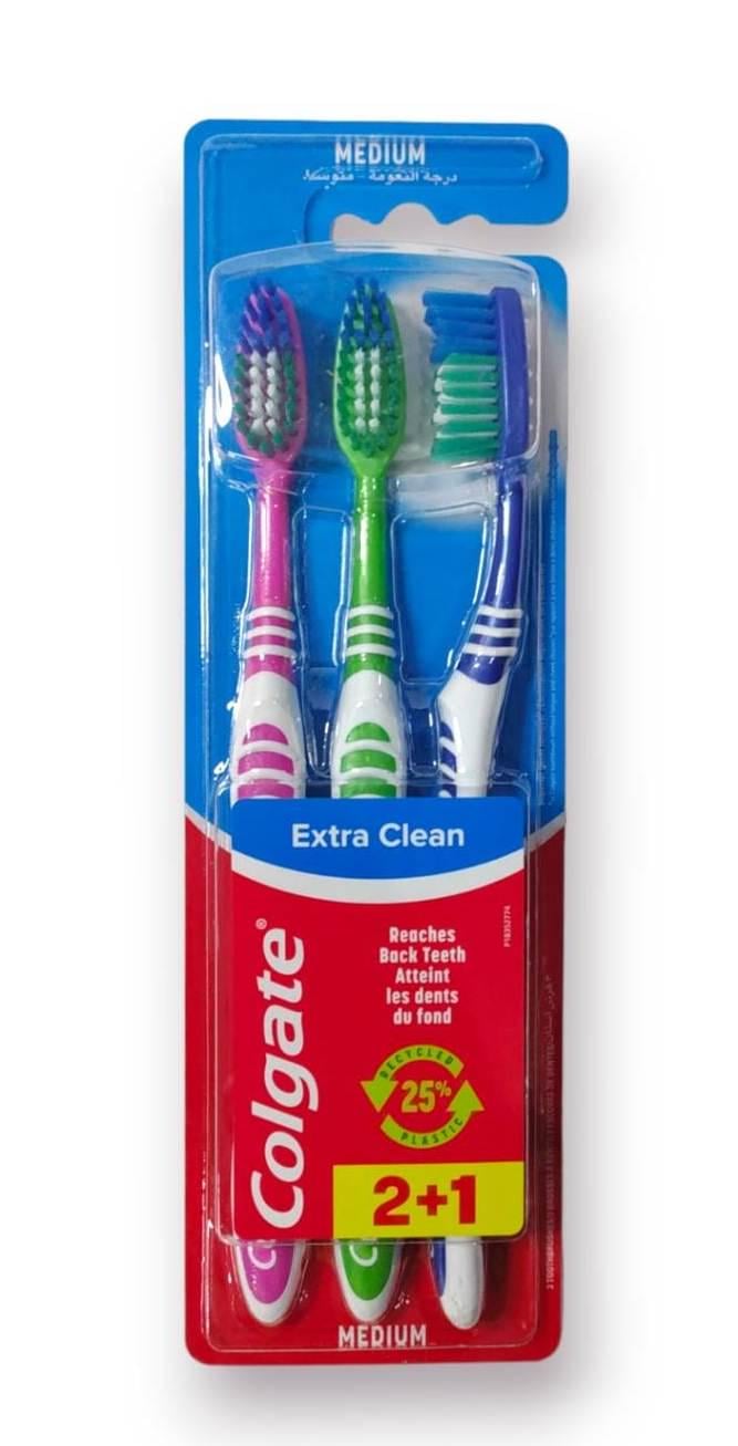 Зубна щітка Colgate Extra Clean середня 3 шт. (6001067024446)