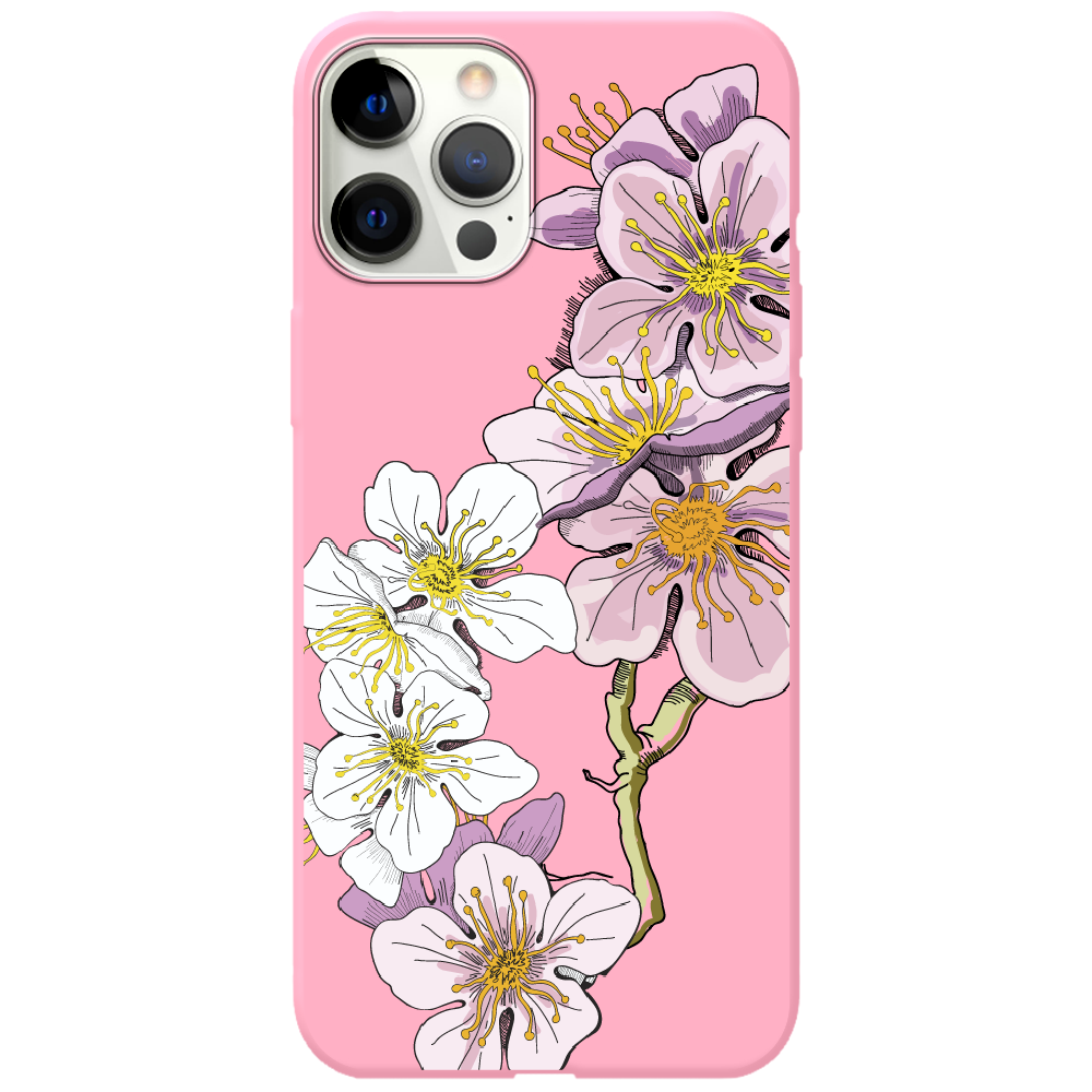 Чехол BoxFace iPhone 12 Pro Cherry Blossom Розовый силикон (41086-cc4-43059)