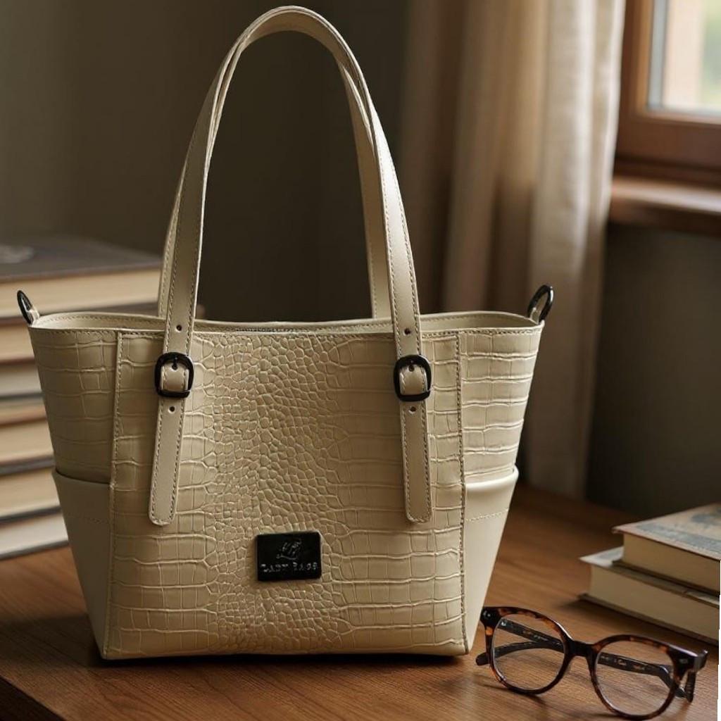 Сумка жіноча через плече з екошкіри велика якісна з принтом для документів Бежевий - фото 1 Сумка жіноча через плече з екошкіри велика якісна з принтом для документів Бежевий - фото 1