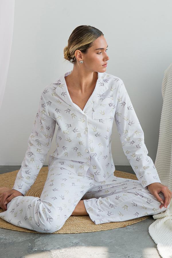 Пижамный костюм с брюками Forli фланелевый S Crown (FL0057-19-69_S) Пижамный костюм с брюками Forli фланелевый S Crown (FL0057-19-69_S)