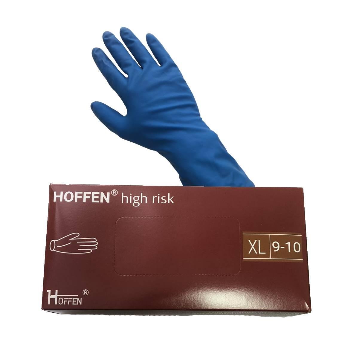 Перчатки латексные High Risk Hoffen повышенной прочности XL 50 шт.