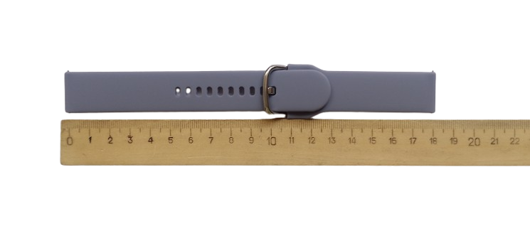 Ремешок для часов силиконовый 20х180 мм Lavander Grey (3190) - фото 3 Ремешок для часов силиконовый 20х180 мм Lavander Grey (3190) - фото 3