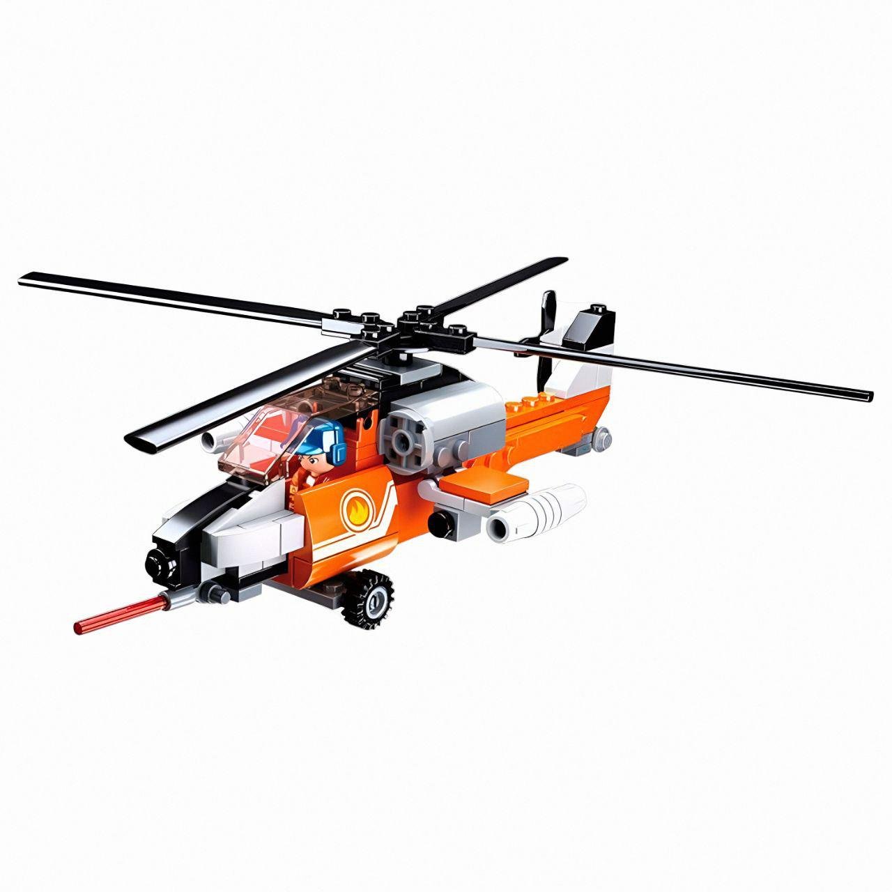 Конструктор Sluban M38-B0667D Вертолет с фигуркой 129 дет. Разноцветный (27482602)