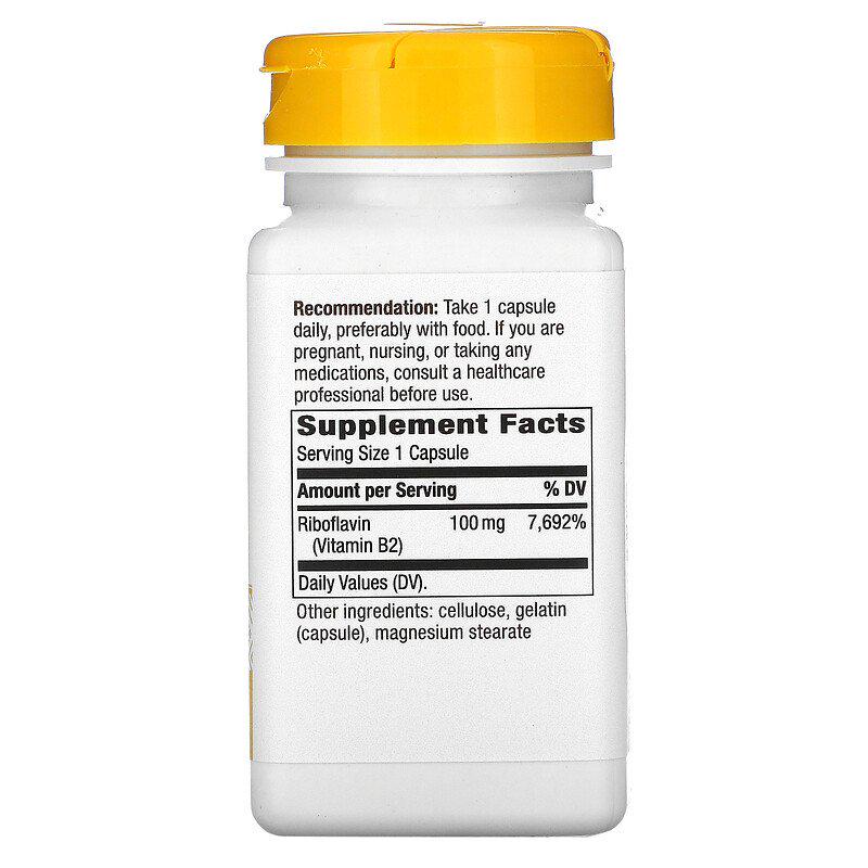 Витамин В2 Nature's Way рибофлавин 100 мг 100 капсул - фото 2 Витамин В2 Nature's Way рибофлавин 100 мг 100 капсул - фото 2