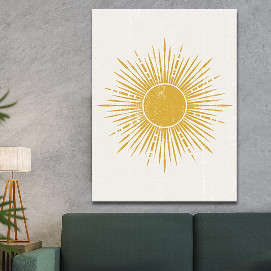 Картина для интерьера Абстракция Солнце 80x60 см (P0507)
