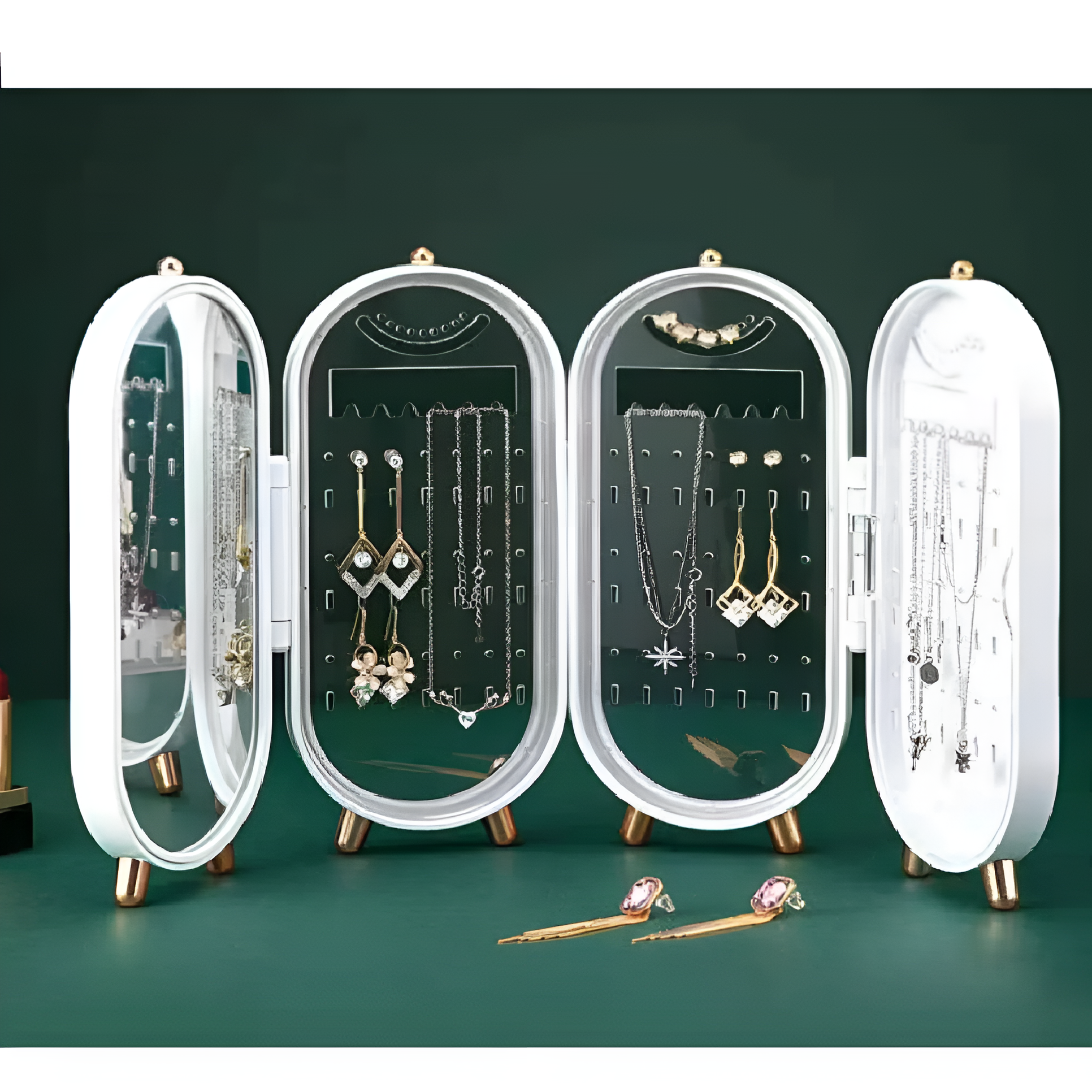 Органайзер для прикрас Stenson R97180 пластик 40х23х2 см Білий (616524) Органайзер для прикрас Stenson R97180 пластик 40х23х2 см Білий (616524)