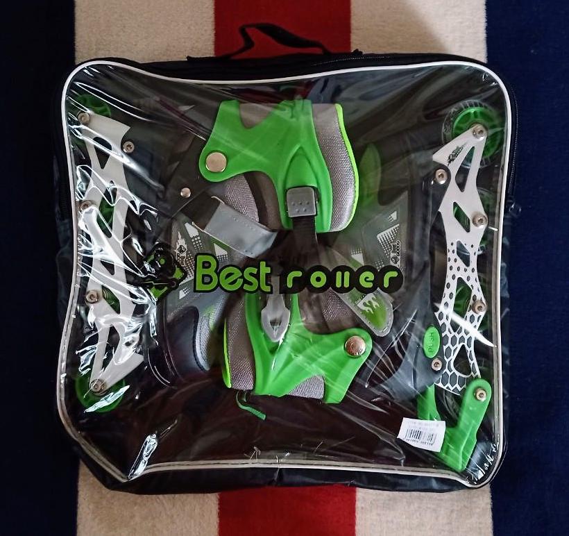 Ролики дитячі Best Roller 65477 р. 34-37 з підсвіткою переднє колесо Зелений (roll712br) - фото 2 Ролики дитячі Best Roller 65477 р. 34-37 з підсвіткою переднє колесо Зелений (roll712br) - фото 2