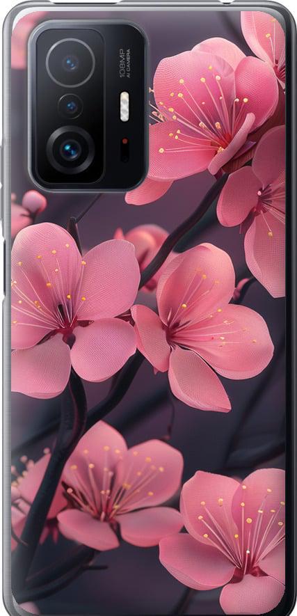 Чехол на Xiaomi 11T Pro Пурпурная сакура (6075t-2552-42517)