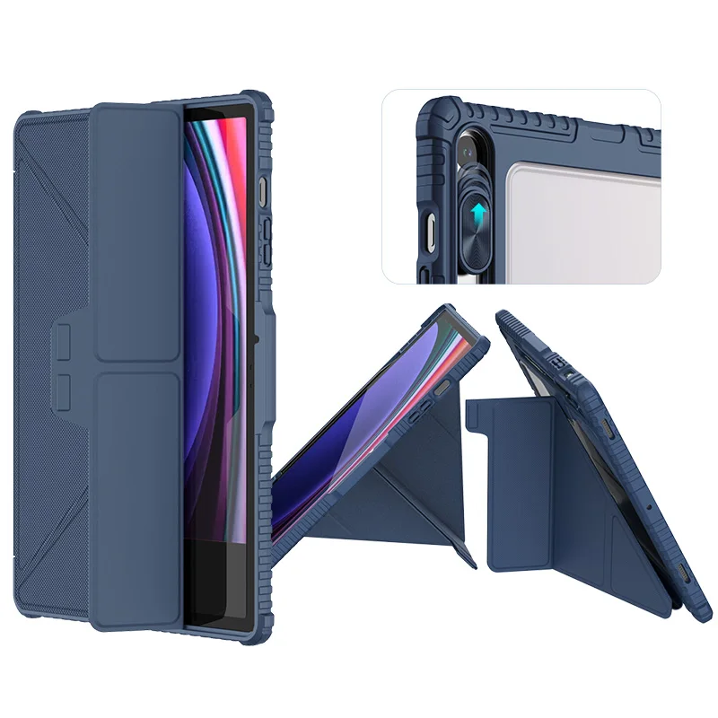 Чехол книжка Nillkin Bumper Pro Multi-angle Leather Case для Samsung Galaxy Tab S9 Plus 12.4'' Blue - фото 2