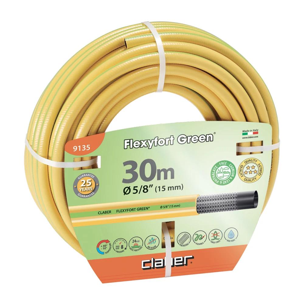 Шланг садовый для полива Claber Flexyfort Green 9135 30 м 5/8" 3 слоя