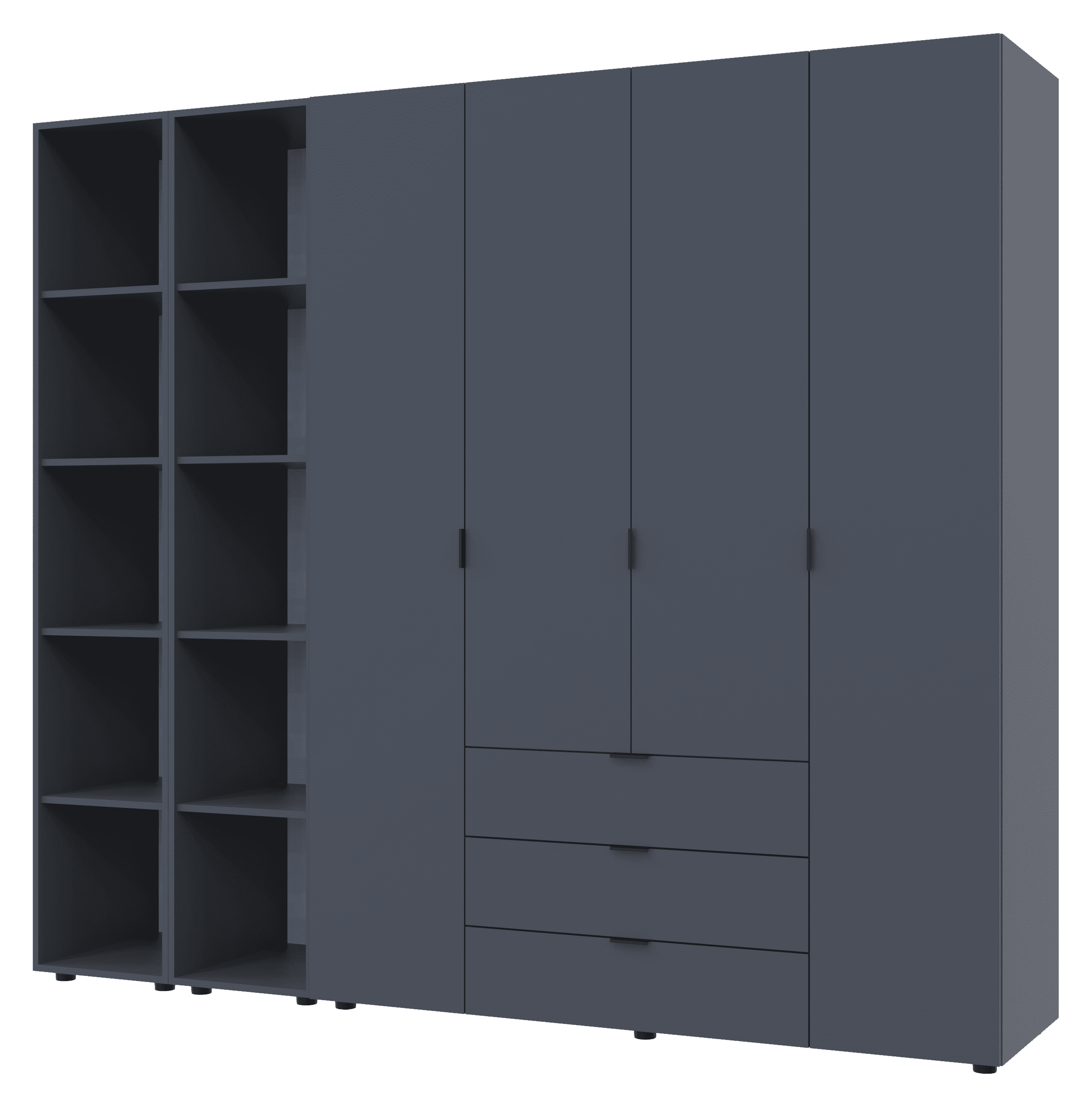Комплект шкафов для одежды Doros Гелар 231,4х49,5х203,4 см 3 шт. Графитовый (DRS-011155)
