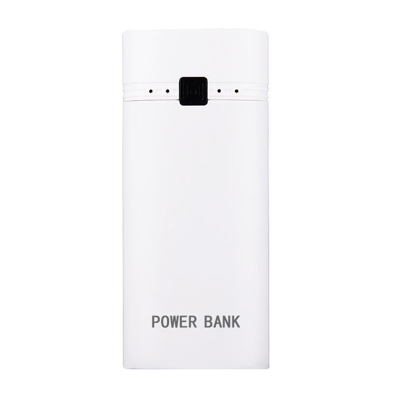 Корпус повербанки для аккумуляторов 2x18650 max 5600 mA USB microUSB с фонариком Белый (2x18650White) Корпус повербанки для аккумуляторов 2x18650 max 5600 mA USB microUSB с фонариком Белый (2x18650White)