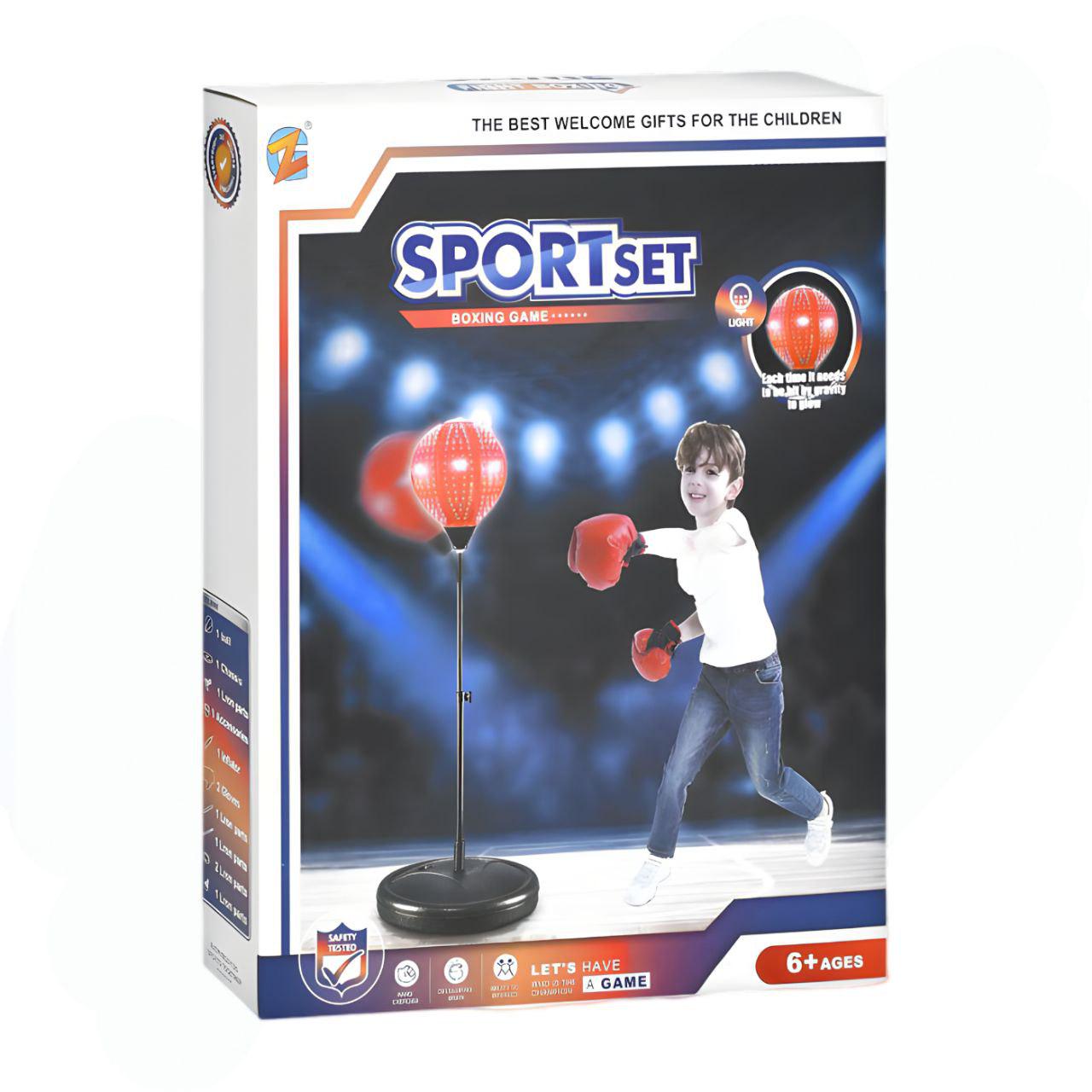 Набор для бокса MR1508 груша 20–25 см/перчатки/световые эффекты - фото 2