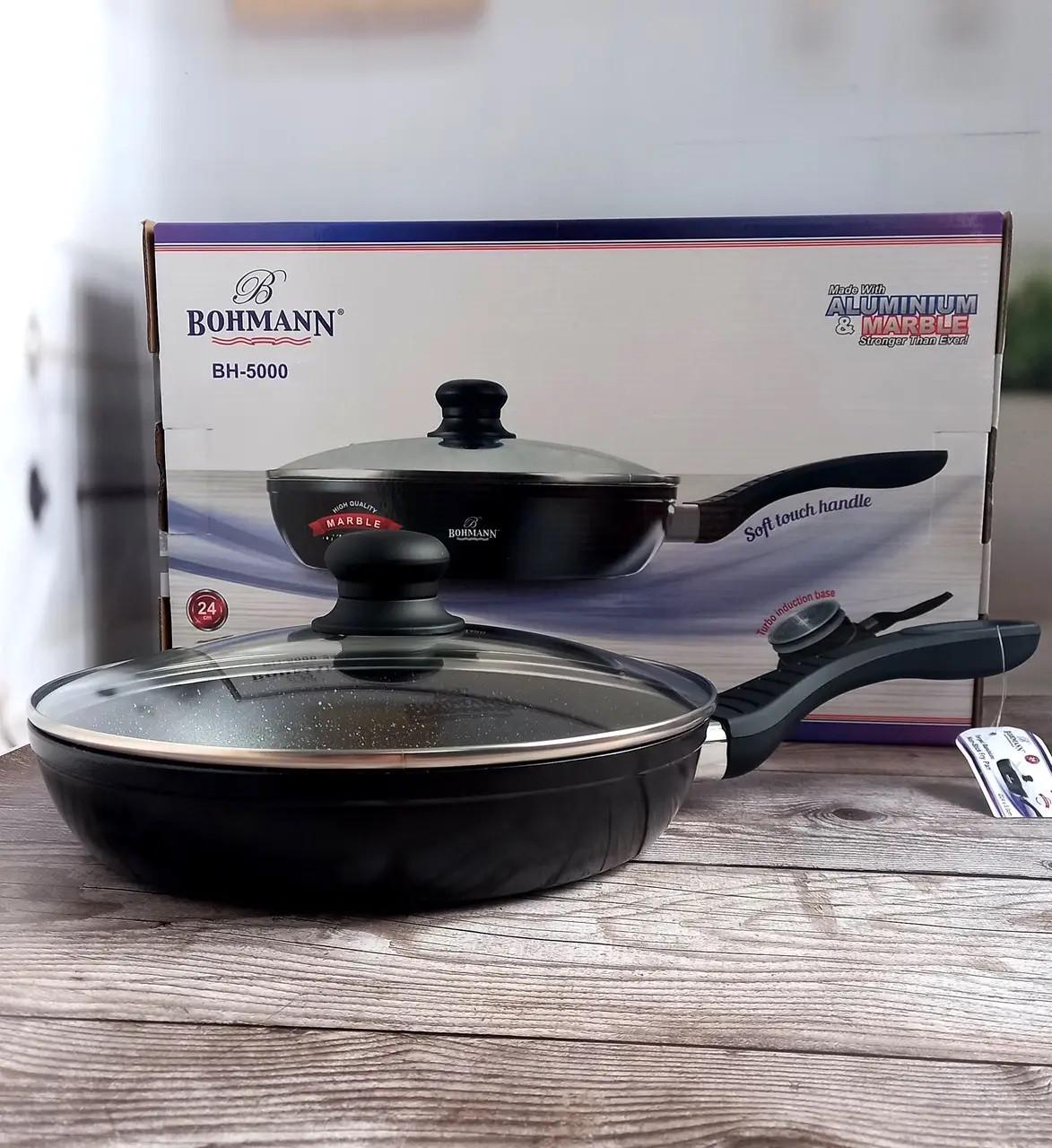 Сковорода Bohmann с 3-слойным мраморным покрытием 24 см (BH 5000-24) - фото 4 Сковорода Bohmann с 3-слойным мраморным покрытием 24 см (BH 5000-24) - фото 4