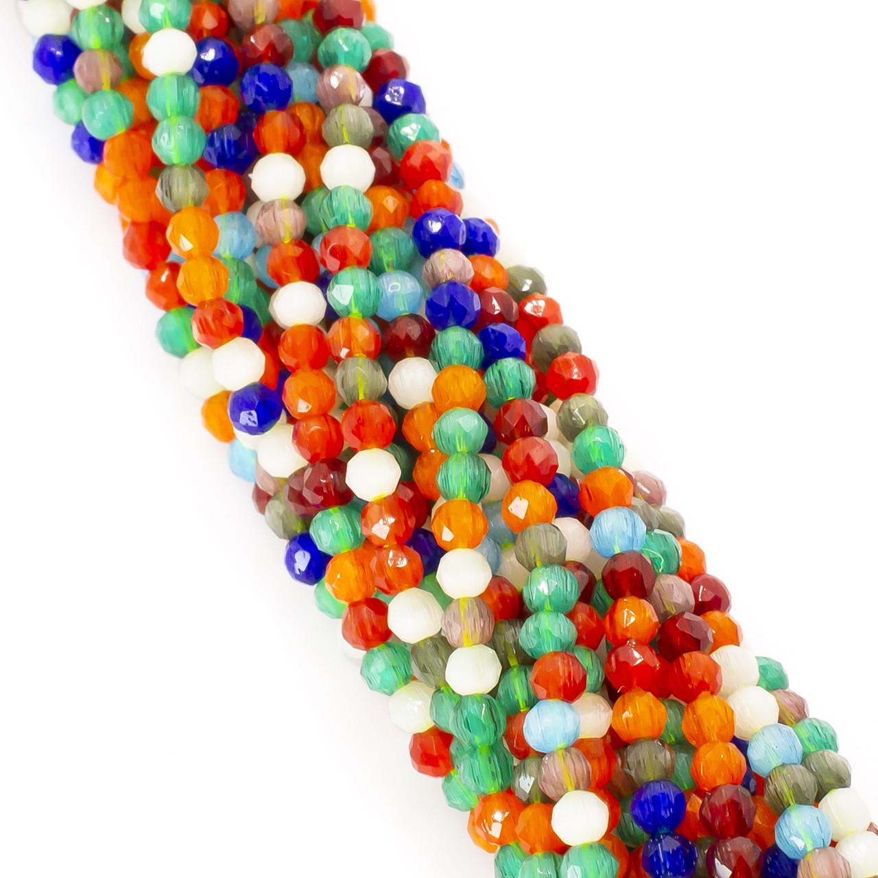 Бусины из шпинели на нитке круглая огранка с эффектом кошачьего глаза 37 см 2 мм 200 шт. Разноцветные (БШ1402к52)