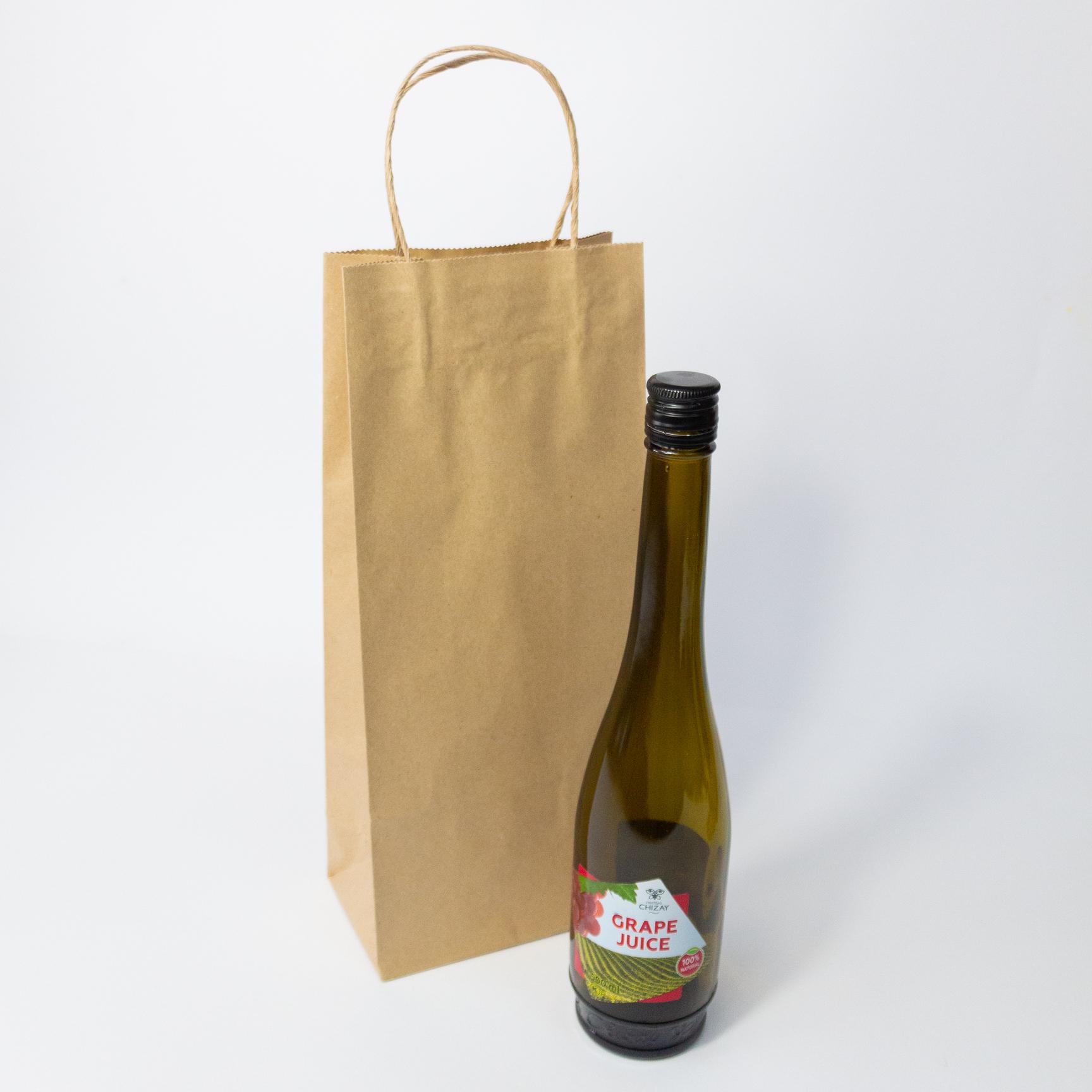 Пакет бумажный под бутылку с ручками 150х90х360 мм 50 шт. - фото 2 Пакет бумажный под бутылку с ручками 150х90х360 мм 50 шт. - фото 2