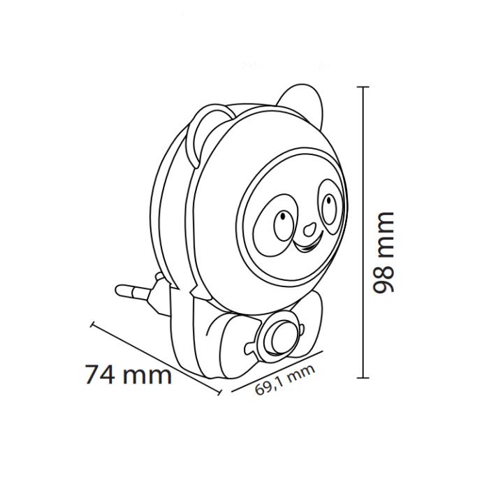 Нічник HOROZ ELECTRIC led ANDY 2CCT Блакитний - фото 4