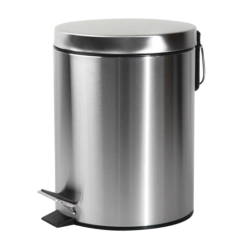 Мусорное ведро круглое Zerix Solo-TC0107 SS Color 7 л Нержавеющая сталь (ZX5899)