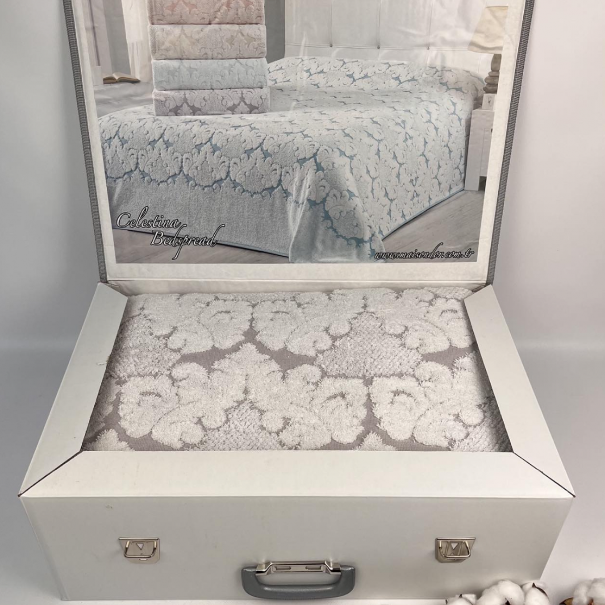 Простынь махровая Maison D'or Celestina евро 220x240 см Lilac (2000022280862)