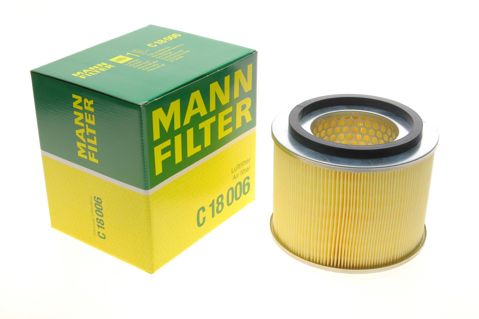Фильтр воздушный Mann-Filter для Nissan Patrol GR 2,8TD/3,0Di 97-/Pick Up/Navara 3,2D 98-05 (C 18 006)