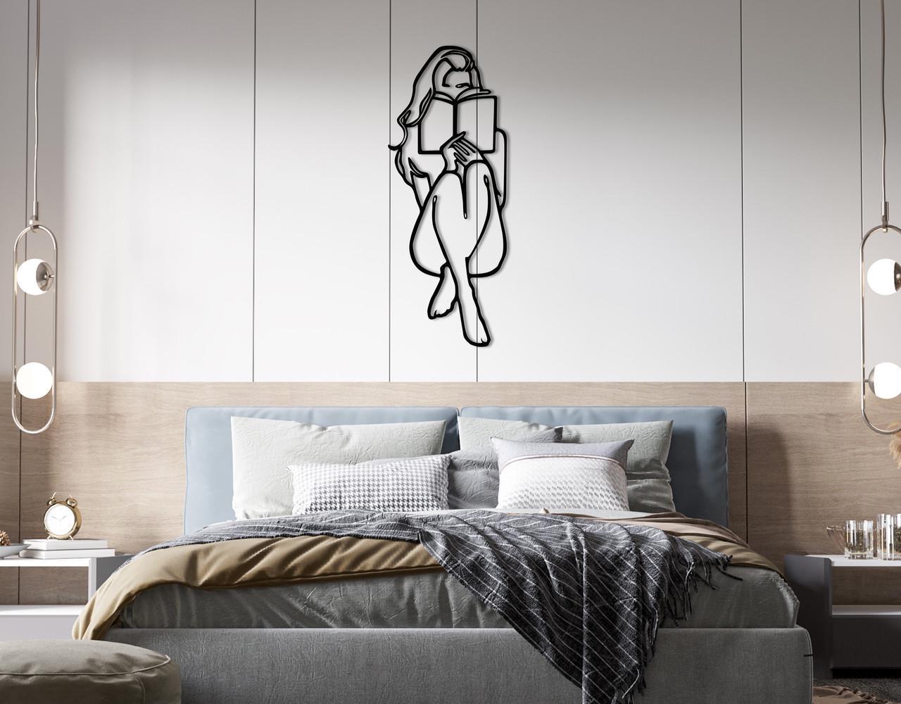 Декоративное панно на стену Upwood Decor The Girl And The Booke 55х21,6 см Black (1536856290)