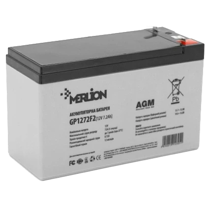 Батарея акумуляторна MERLION AGM GP1272F2 12V 7.2AH (2979591612)
