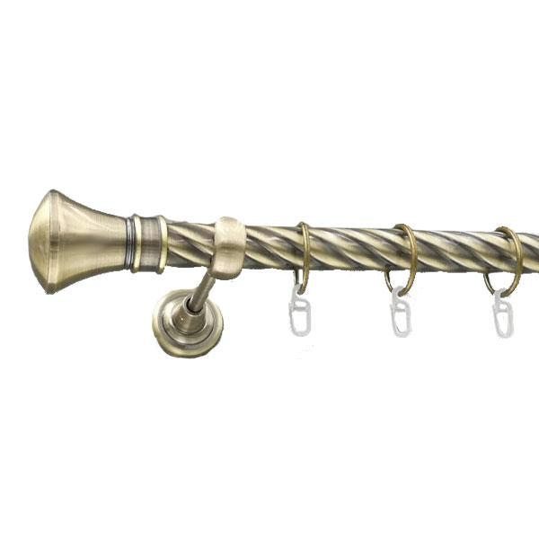 Карниз для штор Orvit Люксор крученая однорядный 25 мм 160 см Антик (000-5831)