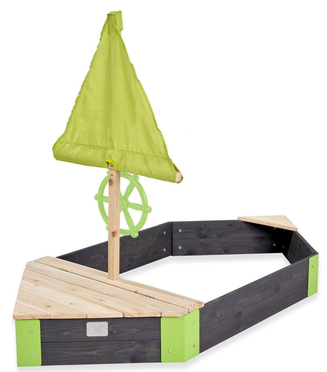 Детская песочница-лодка Exit Toys Aksent 190x90 см из кипариса (2532482575)
