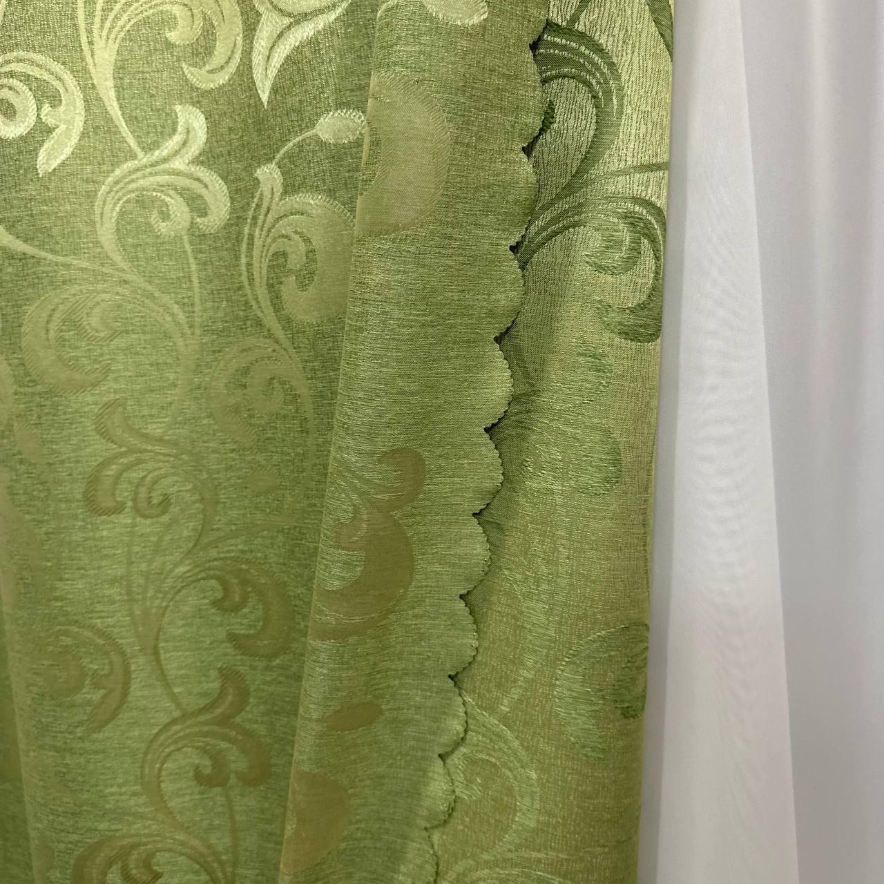Штори Toscana жаккардові 1,5х2,7 м 2 шт. Салатовий - фото 10 Штори Toscana жаккардові 1,5х2,7 м 2 шт. Салатовий - фото 10