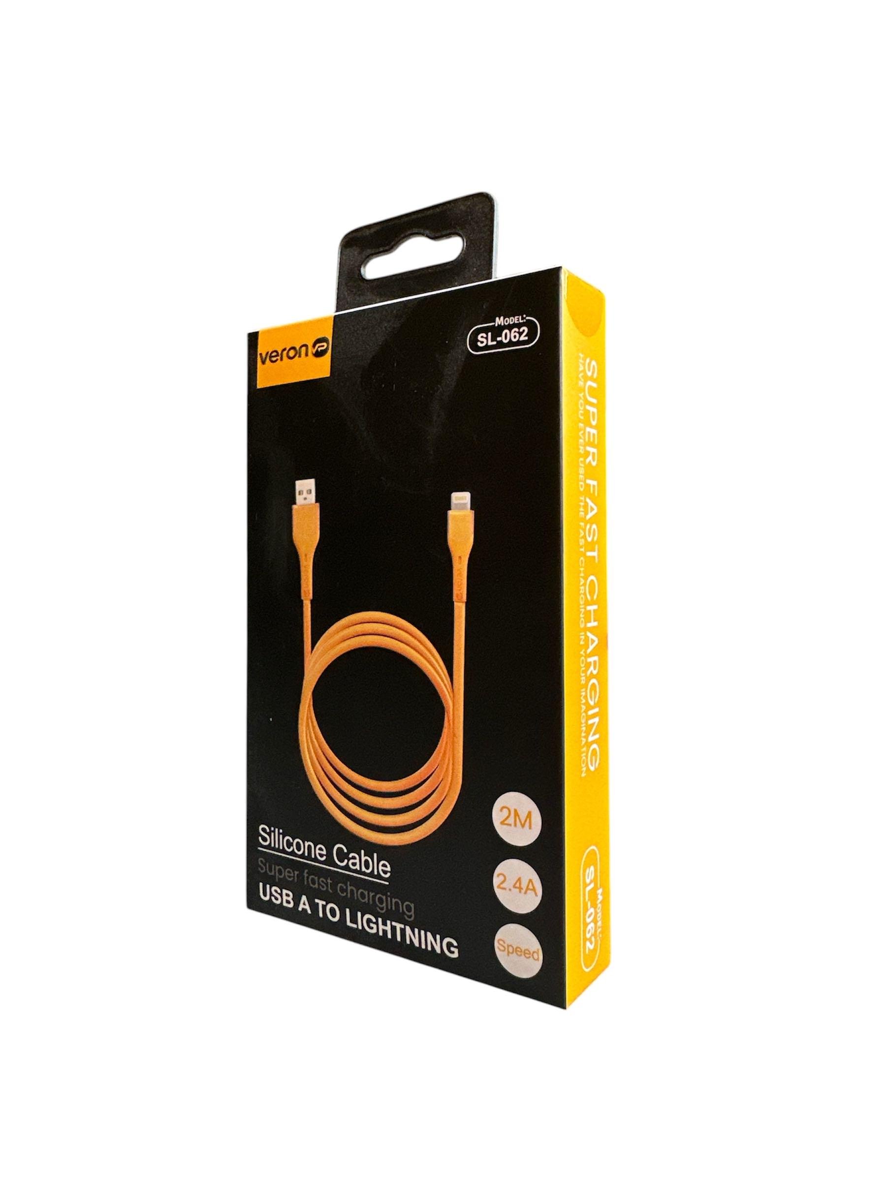 Кабель Lightning 2.4A Veron SL062 Silicon 2 м Yellow (26210985)