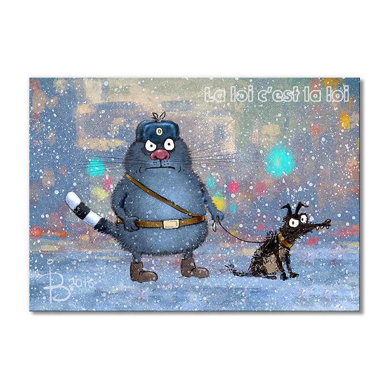 Модульная картина На страже закона 1 модуль 70x105 см