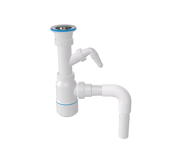 Сифон для умывальника Nova 1056 с выпуском 64 мм малая колба (AKD41150)