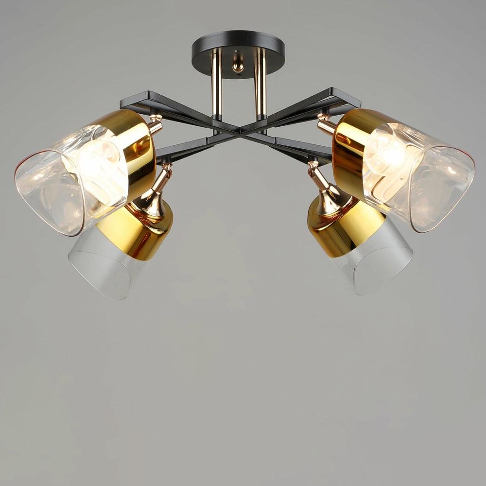 Люстра потолочная Lighthouse SRS-19984/4 COFFEE+FGD Кофейный/Золотой